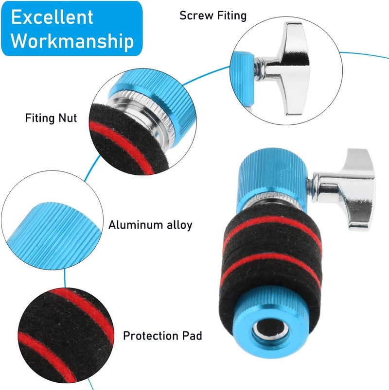 Fiozinx Hi-hat Clutch, Hi Hat Stand for 7mm Rod, Aluminum Hi-hat Clutch Cymbal Standard Hi-Hat Stands for Jazz Drum Parts Accessories (Blue) - Image 1